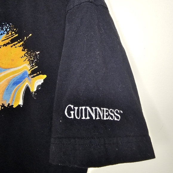 Guinness Harp Graphic Tee T-Shirt Made in Ireland Size Medium - Picture 4 of 9